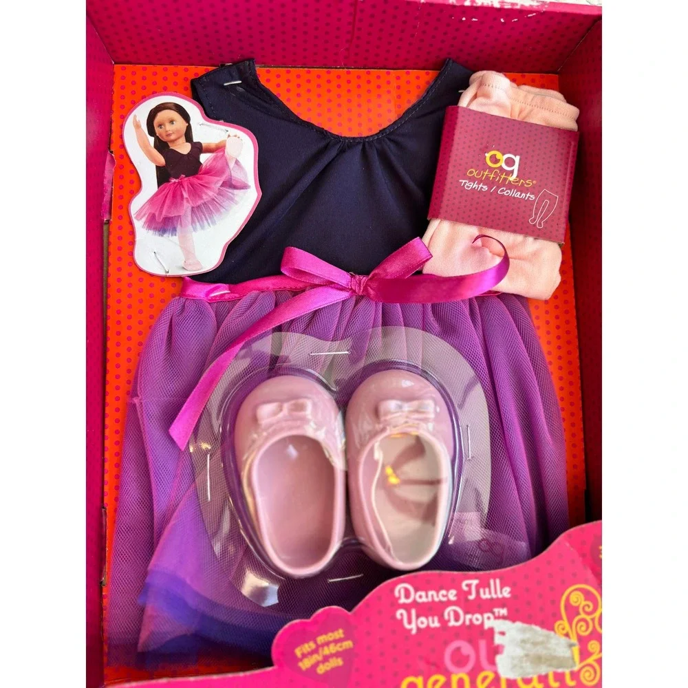Our Generation Dance Tulle You Drop 18in Doll Ballet Outfit‎ Tutu Shoes Tights